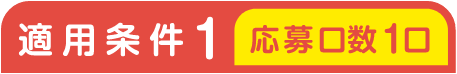 適用条件1 応募口数1口