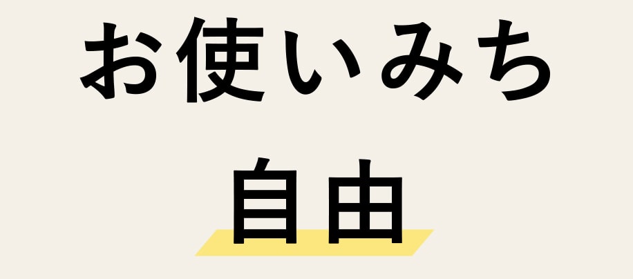 お使いみち自由