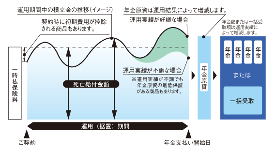 変額個人年金保険の仕組み図